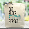 Eat Sleep Study Repeat Gift Tote