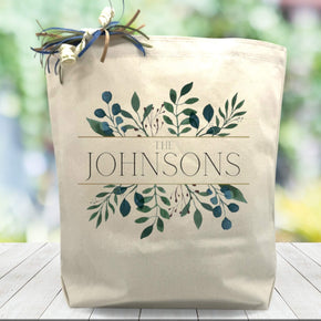 Create Your Own Floral Custom Name Gift Tote