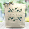 Floral Custom Name Gift Tote