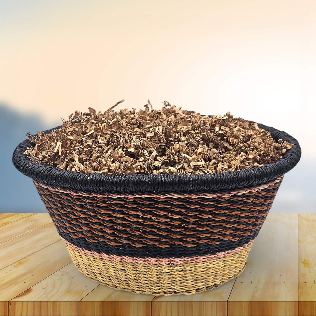 African Deep Circular Market Basket