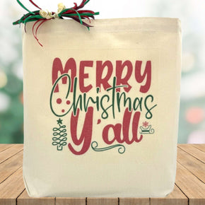 Create Your Own Merry Christmas Y'all Gift Tote