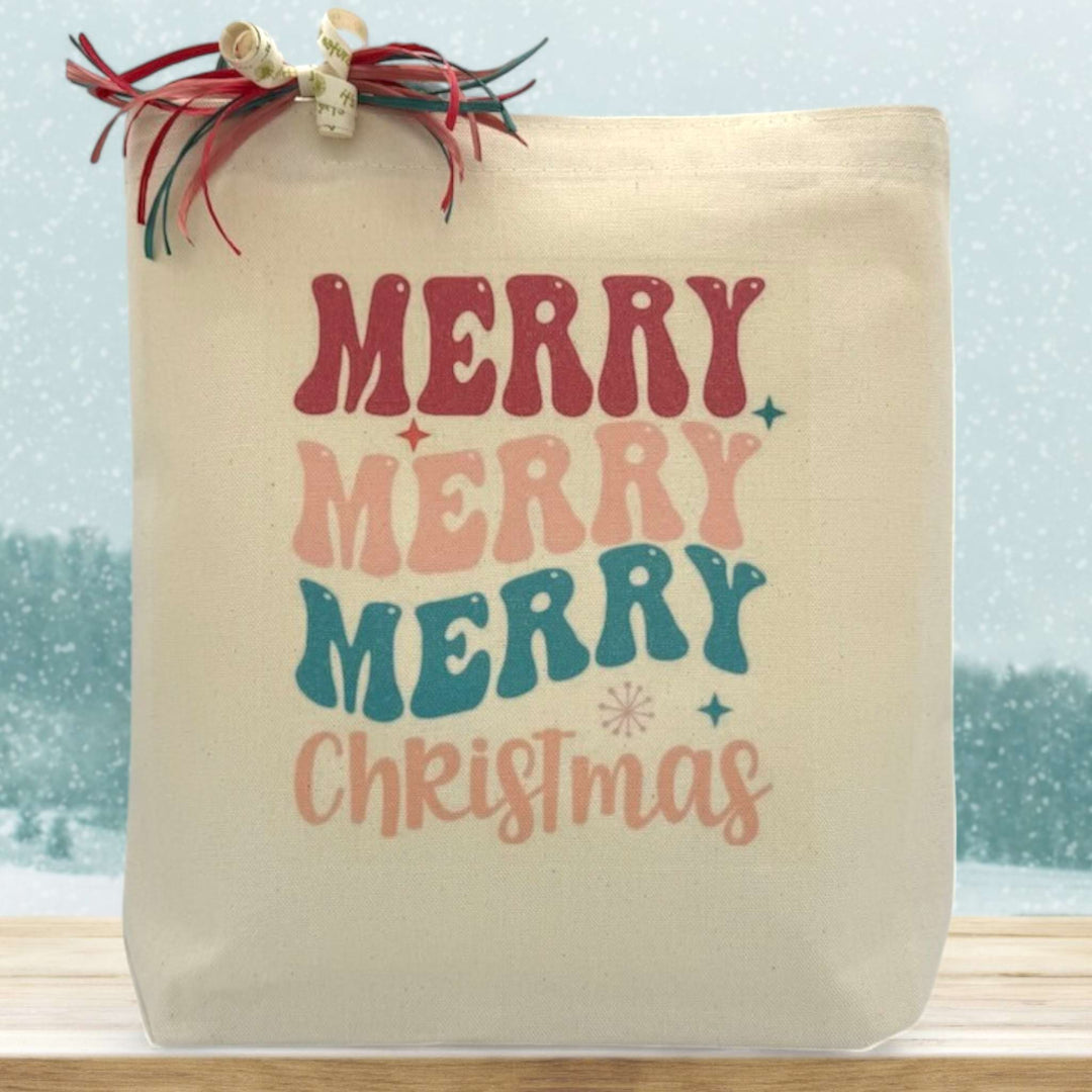 Merry Merry Merry Christmas Gift Tote