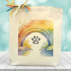 Part Of My Heart Is At The Rainbow Bridge Gift Tote