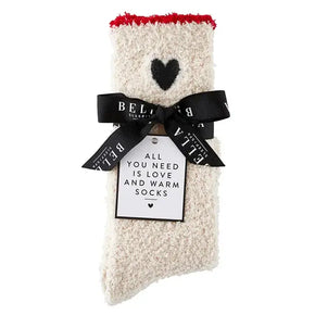 Bella Sleep & Spa Cozy Heart Socks