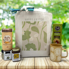 Floral Happy Easter Gift Basket
