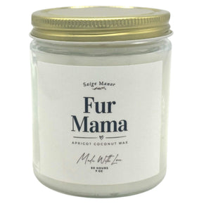 Saige Manor “Fur Mama" Apricot Coconut Wax Candle