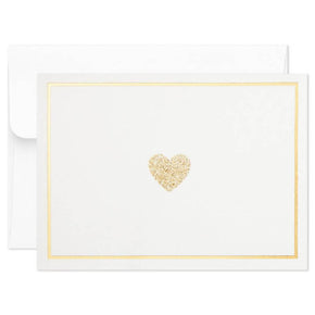 Hallmark Gold Glitter Heart Card