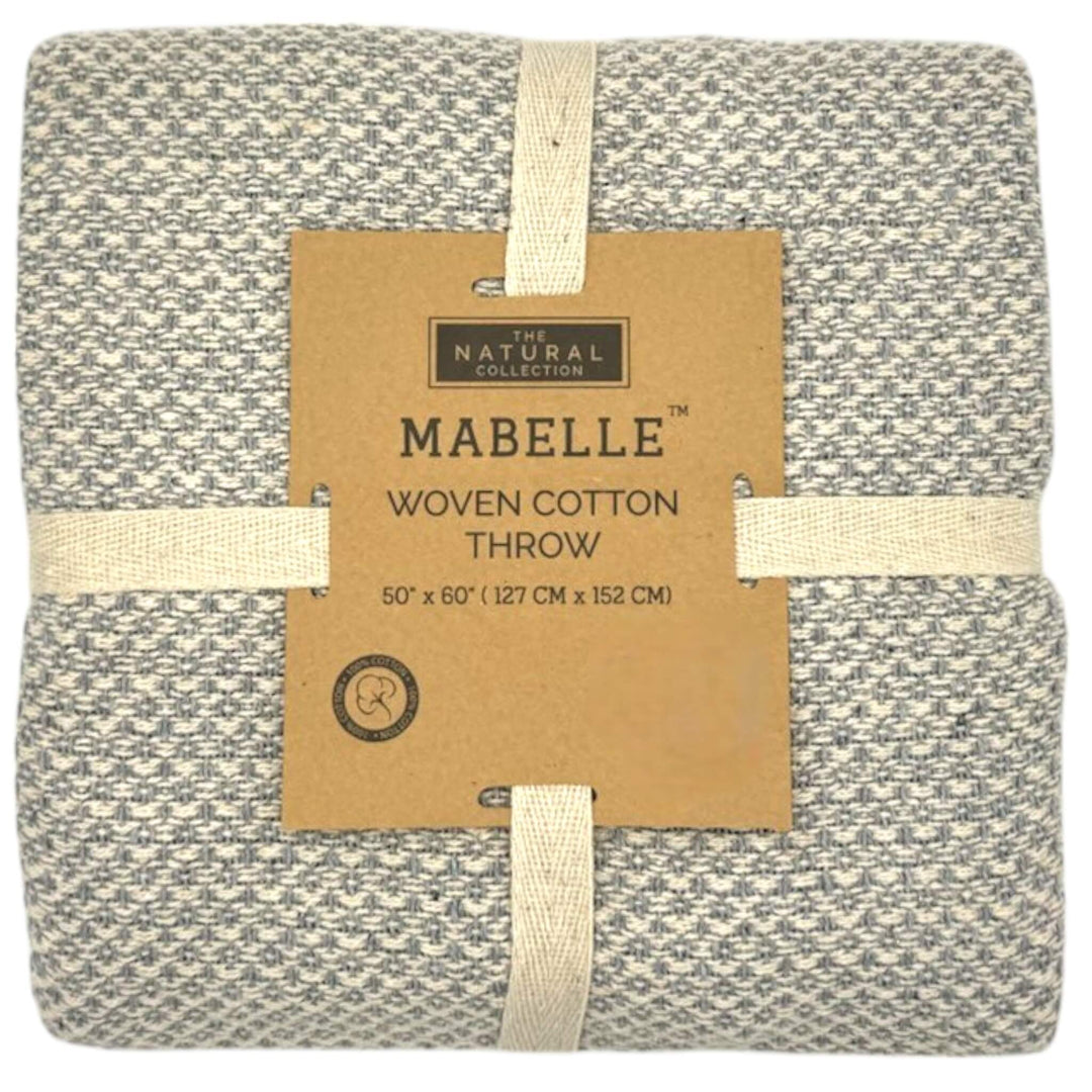 Grey Cotton Throw