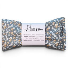 blue with white and yellow floral pattern
