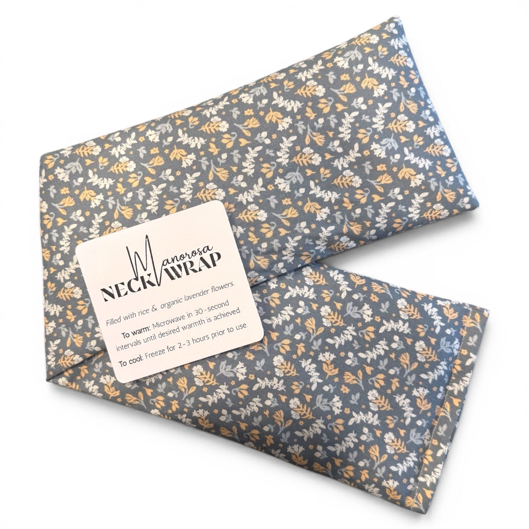 blue floral neck wrap