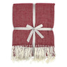 red herringbone throw blanket