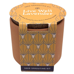 Modern Sprout Tiny Live Well Lavender Terracotta Grow Kit