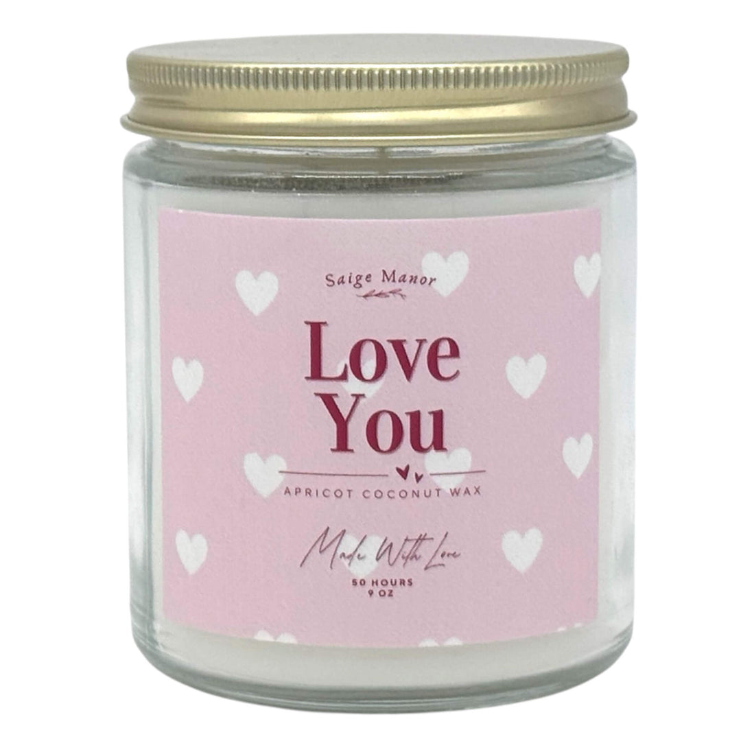 Saige Manor "Love You" Apricot Coconut Wax Candle