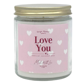 Saige Manor "Love You" Apricot Coconut Wax Candle