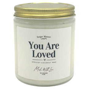 Saige Manor “You Are Loved" Apricot Coconut Wax Candle