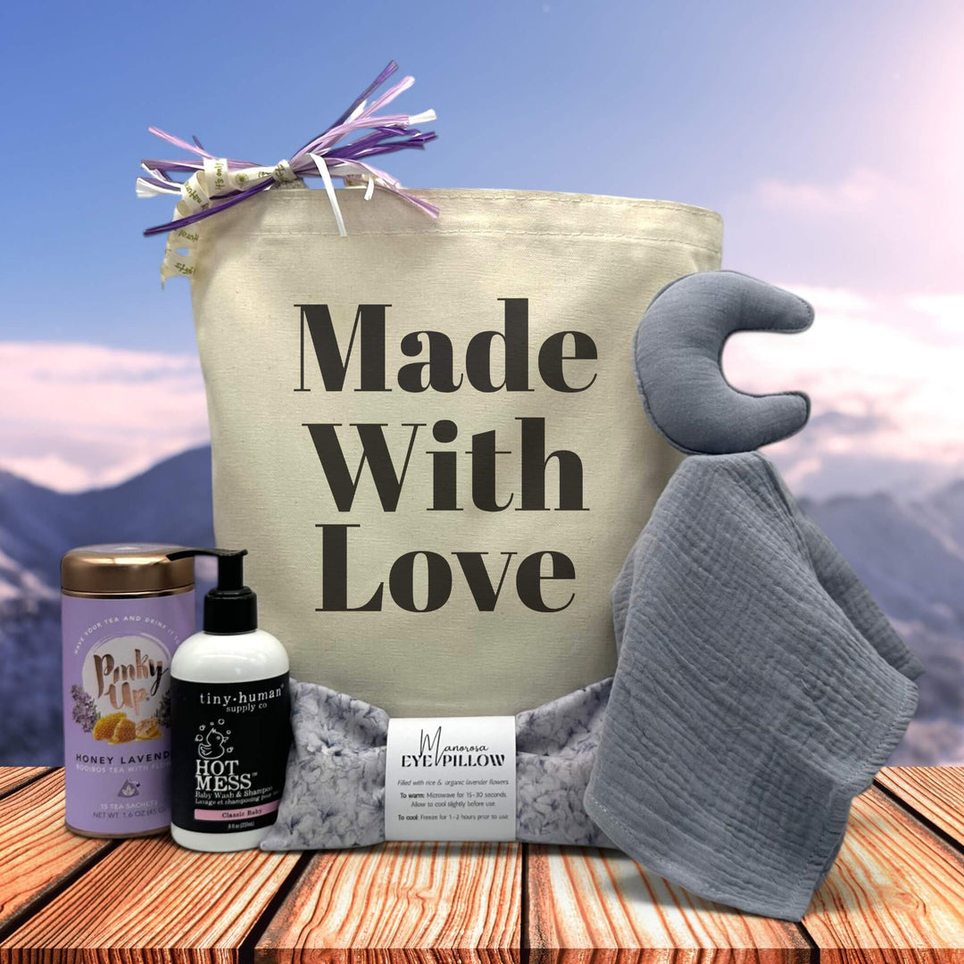 Made with Love New Baby Gift Basket