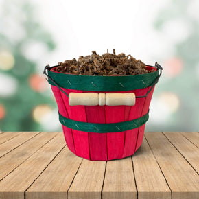 mini red and green apple bushel