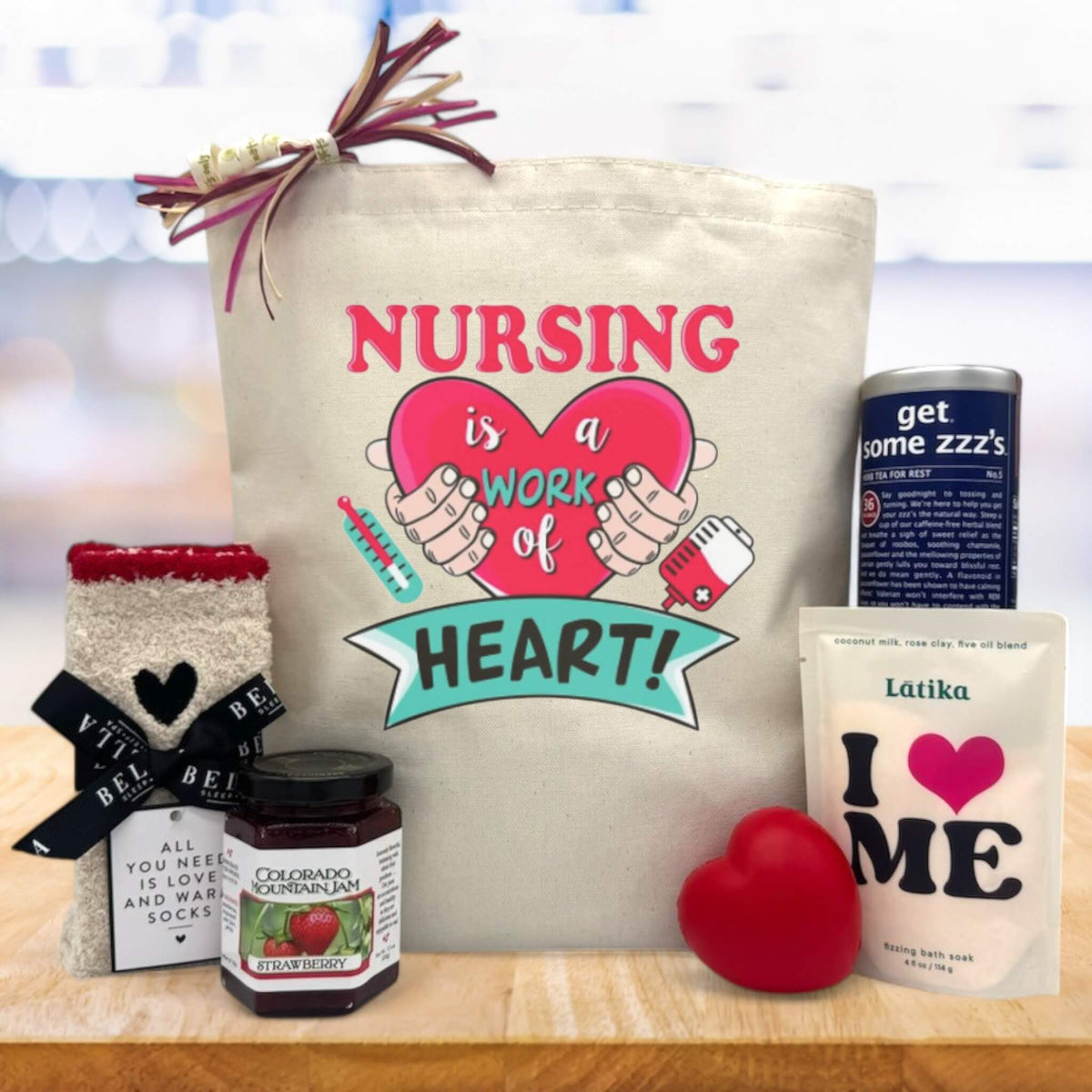 Nursing Is A Work Of The Heart Gift Basket | It's Only Natural Gifts