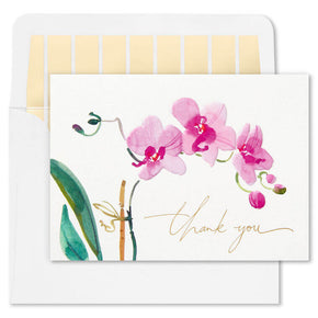 Hallmark Pink Orchid Thank You Card