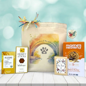 Part Of My Heart Is At The Rainbow Bridge Pet Sympathy Gift Basket