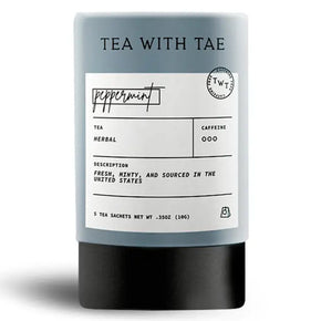 Tea with Tae: Peppermint Herbal Tea (5 Tea Bags)