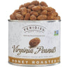 honey roasted peanuts in a tin can 