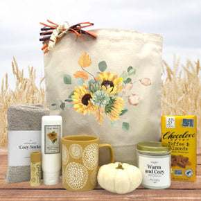 Sunflower Bouquet Gift Basket