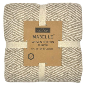 Mabelle Taupe Cotton Throw