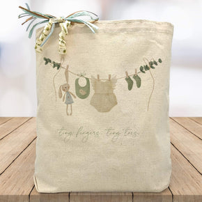 Create Your Own Tiny Fingers Tiny Toes Gift Tote