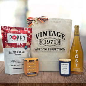 Vintage Aged To Perfection Birthday Gift Basket