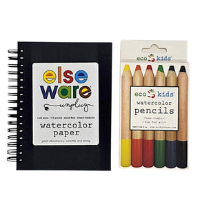 Elsewhere Unplug Watercolor Paper Pad & Pencils