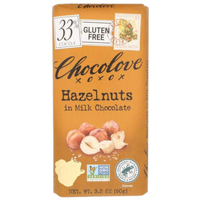 Chocolove Hazelnuts in Milk Chocolate Bar