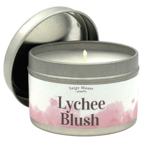 Saige Manor Lychee Blush Tin Candle