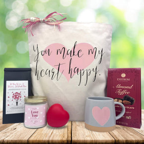 You Make My Heart Happy Valentine's Gift Basket